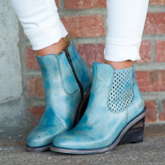 Bed Stu Shoes - New BED STU Countess Blue Driftwood Boots